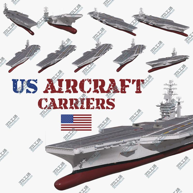 images/goods_img/20210319/3D US Aircraft Carriers Collection model/1.jpg